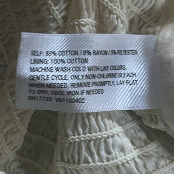 Cotton off-white bodice - Picture 7 of 8